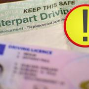 Personal data warning issued to driving licence holders in the UK. (PA/Canva)