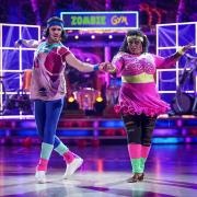 Judi Love and Graziano Di Prima during BBC One's Strictly Come Dancing 2021 on Saturday. Credit: Keiron McCarron/BBC/PA