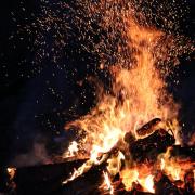 A flaming bonfire. Credit: Canva