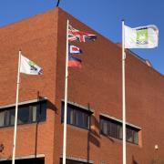 The flags flying in Hartlepool last week