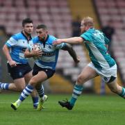 Garry Law of Darlington Mowden Park and Tom McCrone of Bishop Stortford during October's game in National One (Picture: CHRIS BOOTH/MI NEWS)