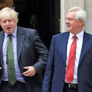 A picture of Boris Johnson (left) and David Davis back in 2016, when Johnson was Foreign Secretary (PA)