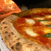 Photo shows a fresh margherita pizza from Stable Hearth Neapolitian Pizzeria & Enoteca in Darlington, voted the best place for pizza in County Durham.