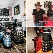 Brian Hamilton, 68, from Spennymoor, creates Daleks in his spare time. Pictures: SARAH CALDECOTT and BRIAN HAMILTON.