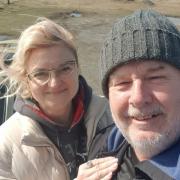 Mike Farrell, 60, from Leadgate, made the journey from the North East at the start of March to rescue his girlfriend, Svetlana Yanyk, 45, her son, Illia 12, and daughter, Sofiia, 11, from their home in Khmelnytskyi, Ukraine. Picture: MIKE FARRELL.