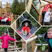 An entire class of students from a County Durham school were the first children in the county to test drive Raby Castle’s much-awaited new playground in the trees, The Plotters’ Forest, before it opens to the public at Easter. Picture: RABY CASTLE.