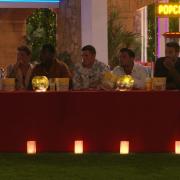 The boys during Movie Night. Love Island continues on Sunday at 9pm on ITV2 and ITV Hub. Episodes are available the following morning on BritBox (ITV)