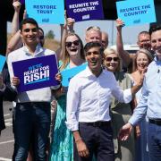 Rishi Sunak and Ben Houchen at a campaign event on Teesside last month. Picture: PA