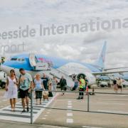 Passengers at Teesside Airport getting off a TUI flight this summer. Picture: SARAH CALDECOTT