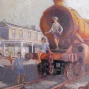 HILL STATION:  Bil;y Rees' painting of kids at North Road