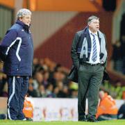 OLD PALS: Steve Bruce (left) and Sam Allardyce, rival bosses at Blackburn tonight