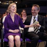 Liz Truss with her husband Hugh O'Leary, at the Queen Elizabeth II Centre in London as it was announced that she is the new Conservative party leader, and will become the next Prime Minister. Credit: PA
