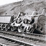 The derailed train