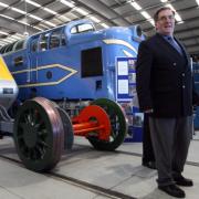 TRACKING HISTORY: David Elliott, railway engineer and project manager for the A1 Trust, gives a talk at Locomotion: The National Railway Museum, in Shildon, following the unveiling of a new bogie for the class G5 locomotive being built in the region