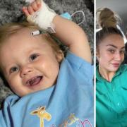 Baby Ashton, 11 months old, smiling through chemotherapy in Chilton, County Durham