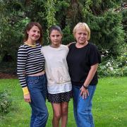 Left to right, Lilia Shosheva, her daughter Varvara, and Olga Iliashenko. Picture: Chris Barron