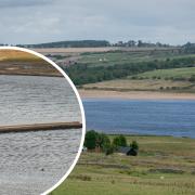 The bridge, inset, has been exposed by low water levels at Derwent Reservoir. Picture: SARAH CALDECOTT & PAMELA FOWLER/NE CAMERA CLUB