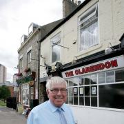 FONDLY REMEMBERED: Tom Purvis outside The Clarendon