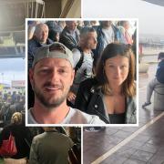 Martyn and Emma from Darlington say RyanAir failed to communicate with them after their flight was diverted to an Lanzarote, 130 miles away from Gran Canaria where they were meant to land. Picture: NORTHERN ECHO