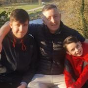 Peter Walker with his kids. Picture: NORTH YORKSHIRE POLICE
