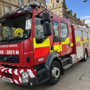 A house fire in Hartlepool has resulted in a road closure while the emergency services remain on the scene