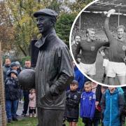 Statue of the late Jack Charlton unveiled in Hirst Park, in his home town of Ashington, today                                               
                  Picture: NORTHUMBERLAND COUNTY COUNCIL