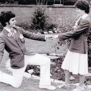 Frank McGroarty as a Redcoat, proposing to Wendy Winkworth