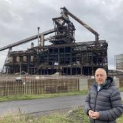 Dave Cocks takes a last look before the demolition of the Redcar blast furnace. Picture: Peter Barron
