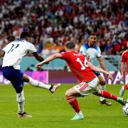 Marcus Rashford fires home England's third goal in the 3-0 win over Wales that ensured they topped Group B