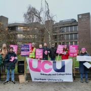 Over the day, hundreds of Durham University employees and students joined the picket line and rally.