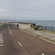 A North East man has been taken to hospital after falling from stairs onto rocks near the coast Credit: GOOGLE