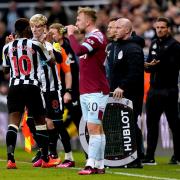 Allan Saint-Maximin leaves the field and is replace by Anthony Gordon during Newcastle United's draw with West Ham. Picture: OWEN HUMPHREYS/PA WIRE