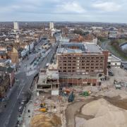 Pictures have emerged today (February 7) showing the progress made on developments surrounding a North East shopping centre and hotel Credit: SIMON MCCABE