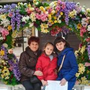Vikki and her family enjoying life in the UK.