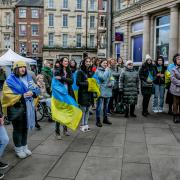 The North East joined with the rest of the UK on Friday (February 24) to mark one year since the Russian invasion of Ukraine.