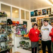 Rebekah Shaw, 43 and partner Andrew Poole, 46, from Newton Aycliffe are set to expand their Only Foods and Sauces business, also in Newton Aycliffe, as they plan to open a new vintage toy and collectible shop alongside it Credit: SARAH CALDECOTT