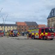 A huge emergency service presence was spotted in a County Durham town on Sunday (March 5) morning.