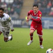 Ryan Giles drives forward in Middlesbrough's 3-1 win over Swansea City