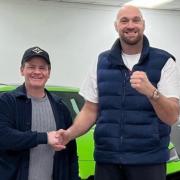 The heavyweight boxer, who comes from and currently lives in Greater Manchester, was spotted at Acklam Car Centre in Middlesbrough last week after picking up the keys to his new vehicle
