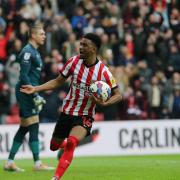 Amad Diallo celebrates after scoring Sunderland's equaliser