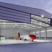 Teesside International Airport has revealed plans for two new  hangars on the north side of the airport
