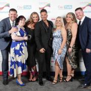 Proud members of the team were thrilled to meet Peter Andre at the Birmingham ceremony.
