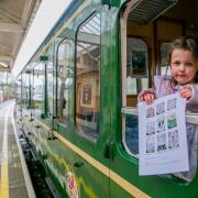 Four-year-old Zoe Hunter from Billingham takes part in the East Egg hunt on the Weardale Railway.