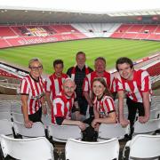 The Sunderland Story cast captured with Producer Peter Hackett (centre)