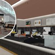 CGIs of how a new Starbucks at Newcastle Airport will look when it opens next month.