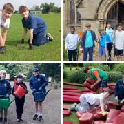 Pupils and staff at Aysgarth School, in North Yorkshire, have been helping out in the community as part of the King's coronation celebrations