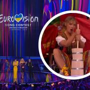 Mel Giedroyc caused a stir at Eurovision 2023