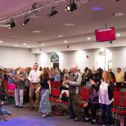 Emmanuel Church's congregation take part in the first service at the newly opened Emmanuel Centre, in Durham, on Sunday (May 21)                  Picture: EMMANUEL CHURCH