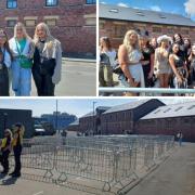 Many members of the Beyhive could be seen braving a harsh sun in the Golden Circle line as they queued to see their idol today (May 23) Credit: KAYLEIGH FRASER