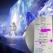 Beyoncé's receipt after her order to Bombay Barn.